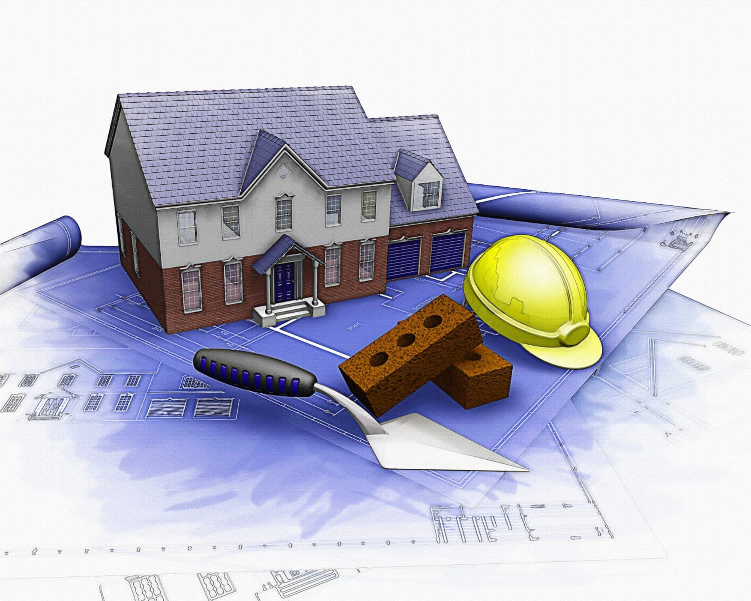 Architectural drawings and design work in progress