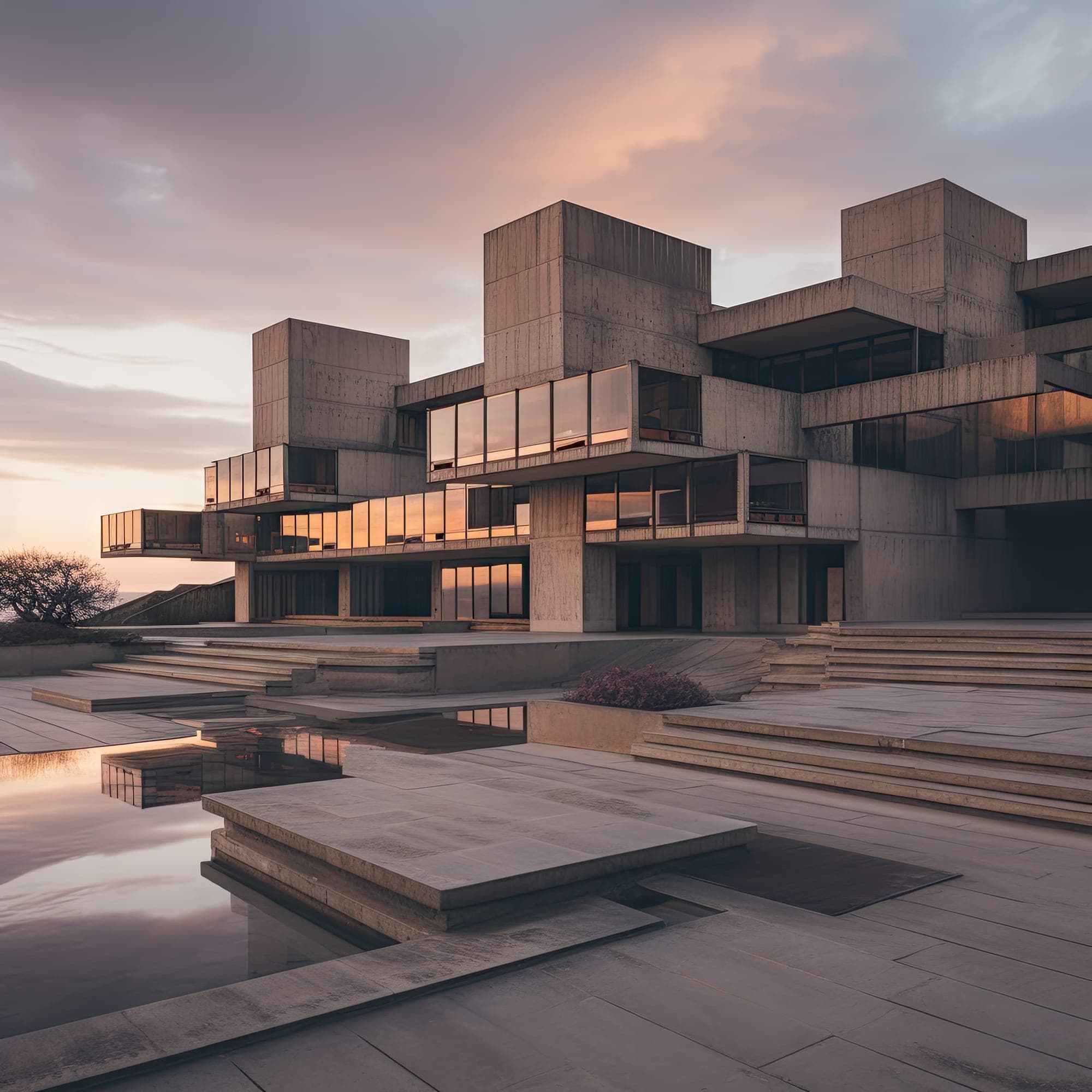 Bold contemporary architecture symbolizing presence and structure